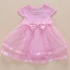 Girl Dress Lovely Net Yarn Splicing O-neck Baby One-piece Romper Mesh Dress for Party