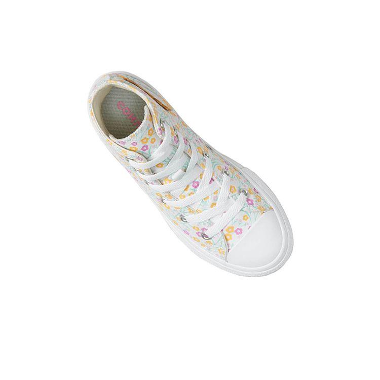Converse Кеды Chuck Taylor All Star High Top с мелким цветочным принтом, парусиновые, детские, белые, 666875C