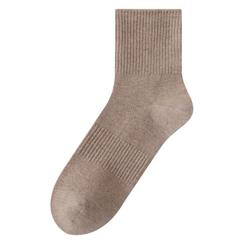 Men's Black Winter Wool-Acrylic Socks: Warm, Deodorizing, Antibacterial, All-Match.