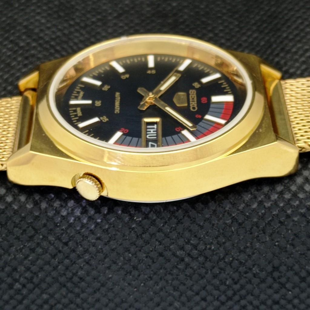 ВОССТАНОВЛЕННЫЕ ВИНТАЖНЫЕ ЧАСЫ SEIKO 5 AUTO 6309A JAPAN MENS DAY/DATE ЧЕРНЫЕ a309510-9