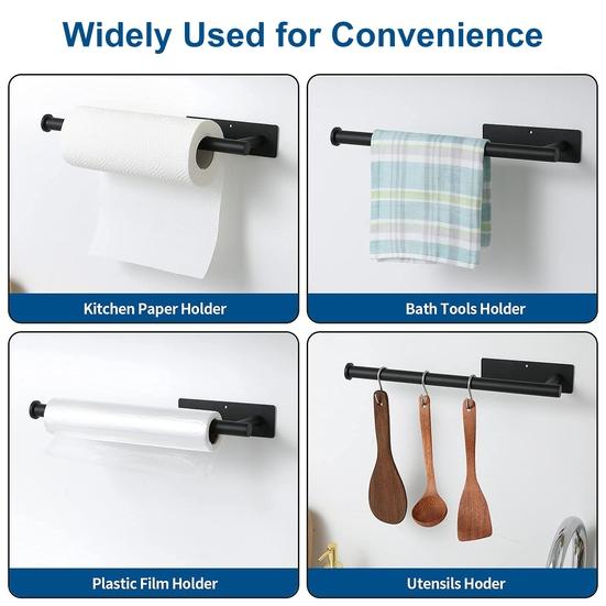 1 комплект, держатель для банных полотенец, самоклеящийся держатель из нержавеющей стали для домашнего общежития под шкафом, держатель для бумажных полотенец для отеля