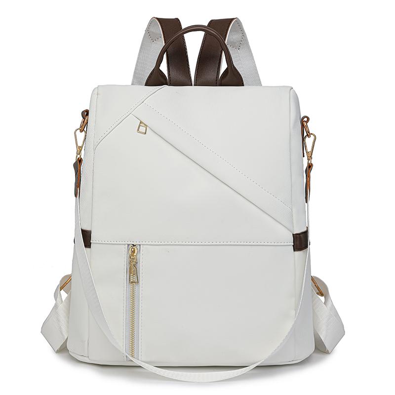 Женский рюкзак с цветными блоками, большая вместительная дорожная сумка, мягкая кожаная сумка через плечо, женская сумка двойного назначения