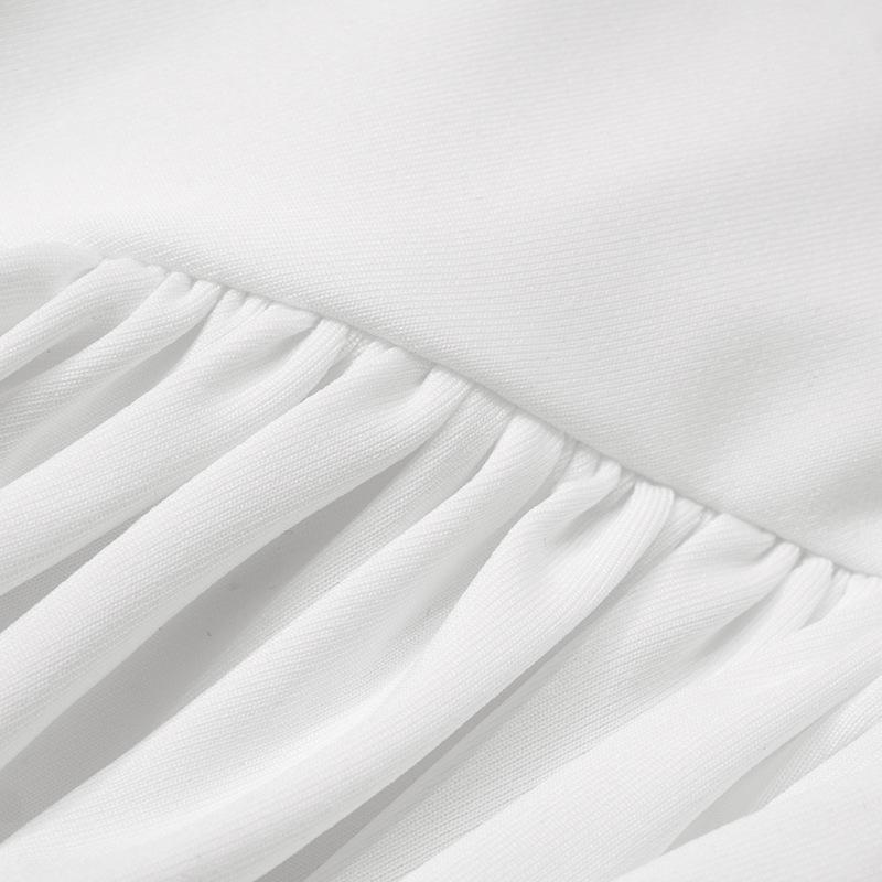 Sexy Women High Split Fashion Party Evening Night Club Wrap Y2K White Dress Summer Sleeveless Casual Beach Dresses