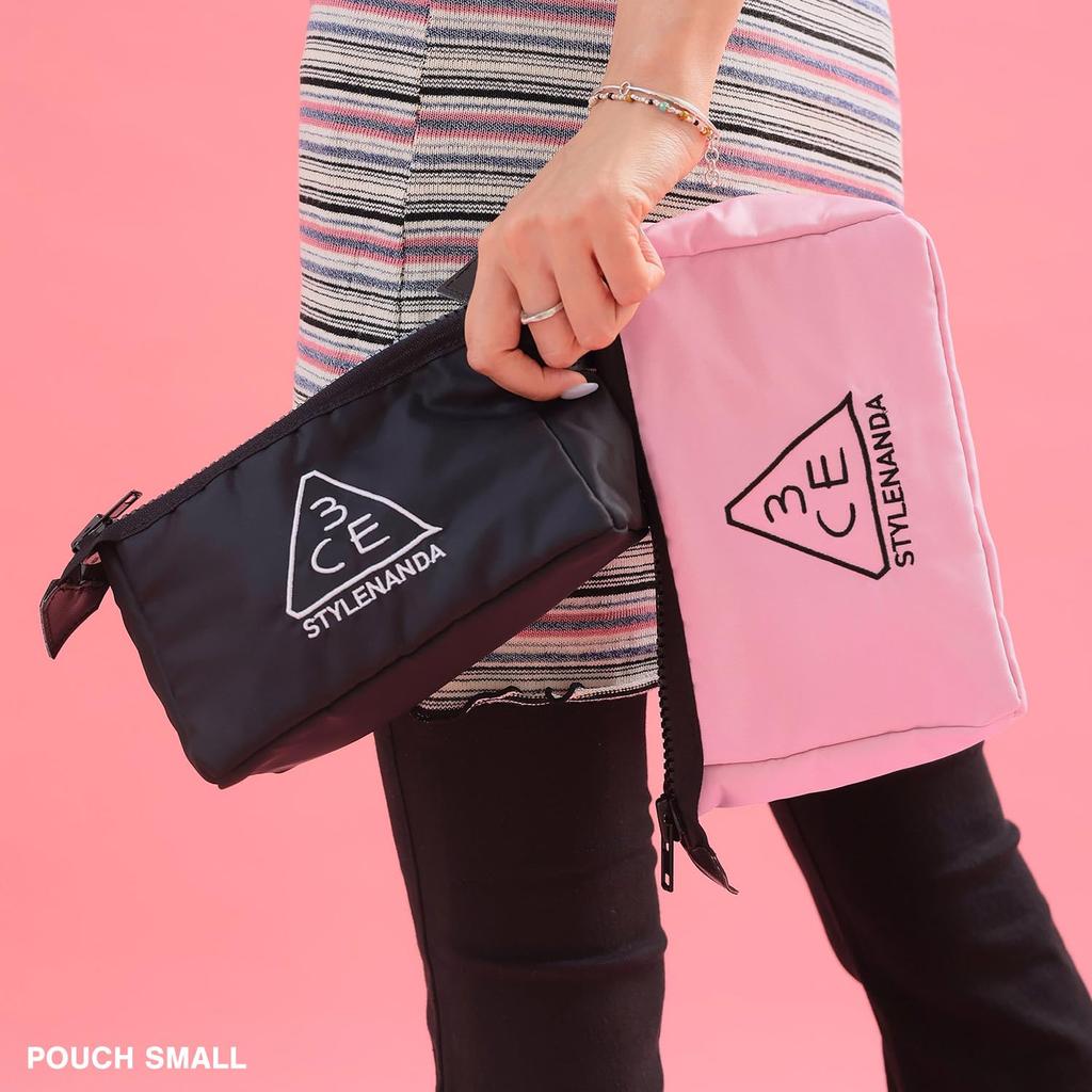 3CE Pouch Small Black Cosmetic Pouch Cosmetic Pouch Travel Pouch