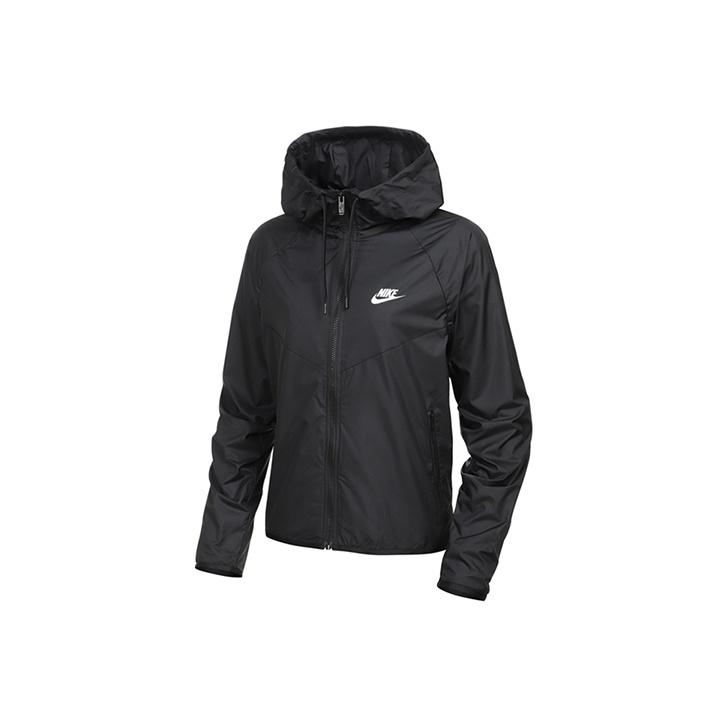 Nike Спортивная повседневная куртка с капюшоном Windrunner Женские куртки Черная BV3939-010