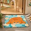 Cute Cartoon Cat Door Mat, Anti Slip Water Absorbing Carpet, Soft Floor Mat For Bedroom Entrance, Home Decoration