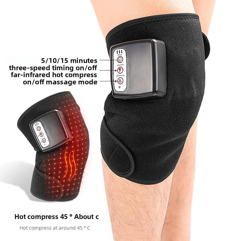 Battery Shoulder and Knee Multifunctional Massager Vibration Hot Compress Knee and Shoulder Two Protective Gear Electric Hot Compress Massage Belt