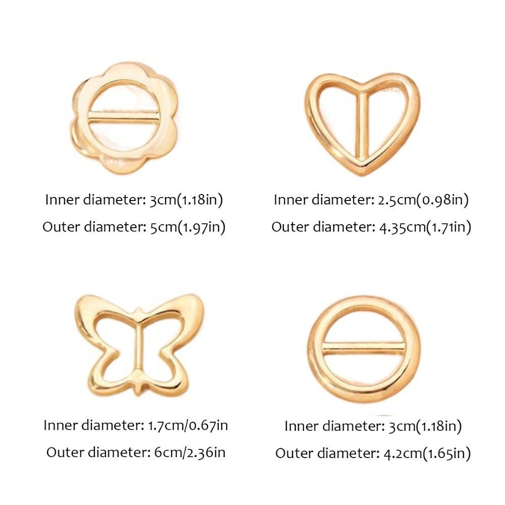 Butterfly Waist Adjustment Fixed Snap Round Heart Clothing Corner Knotted Buckles Elegant   Girls