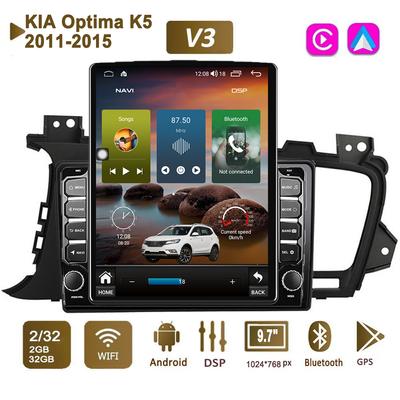 9,7-дюймовый автомобильный радиоприемник на базе Android для KIA Optima K5 2011-2015, 2 DIN Tesla, вертикальный экран, авторадио, мультимедийный плеер Carplay, 2 + 32 ГБ