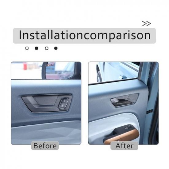 ABS Carbon Inner Door Handle Switch Cover Panel Trim For Ford Maverick 22-24