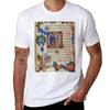 Italian book of hours, circa 1375 T-Shirt Basic Casual Wear Short Sleeve Top