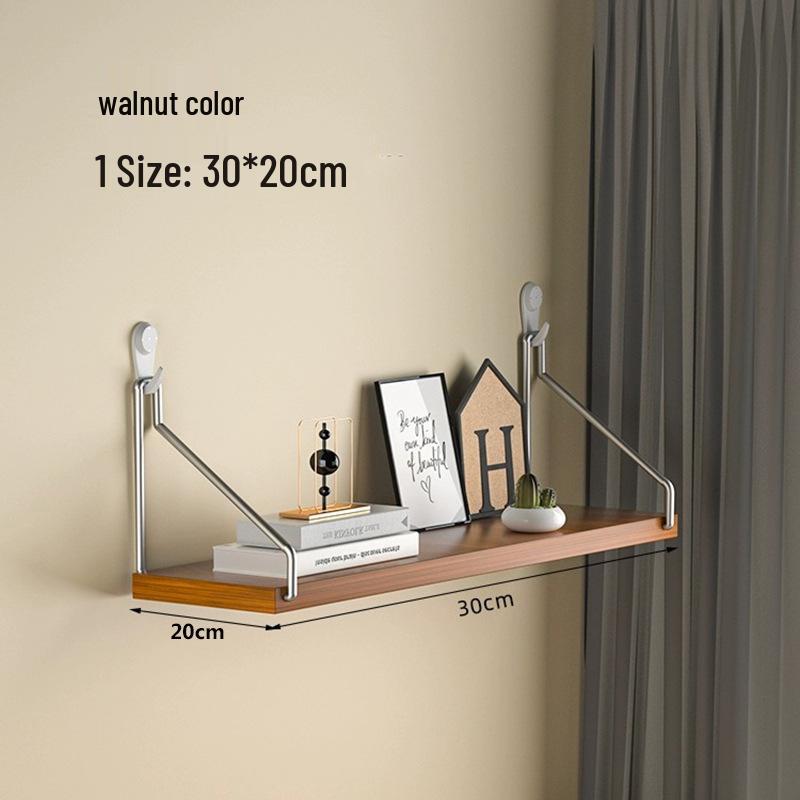 Punch-Free Wrought Iron Wall Shelf - Living Room & Bedroom Decor