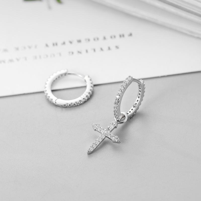 Серьги-кольца из стерлингового серебра 925 пробы для женщин, серьги-кольца с подвесками в форме звезд и капель воды из циркония, ювелирные изделия для свадьбы