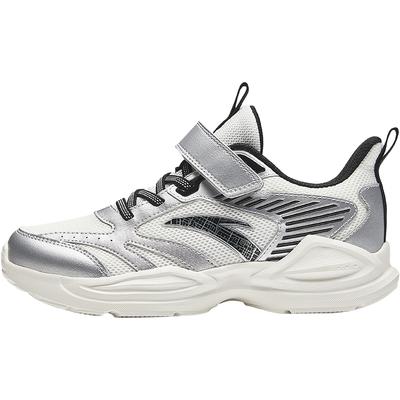 Детские простые модные универсальные легкие амортизирующие низкие кроссовки для бега Детские кроссовки серебристо-черные A12435522-2