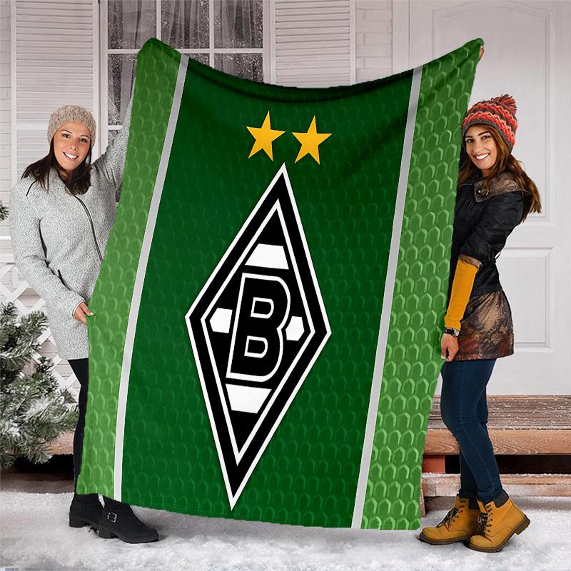 Borussia Mönchengladbach LOGO printed throw blanket—lightweight,soft,warm;versatile blanket for all seasons—perfect as &air-conditioning throw,nap bla
