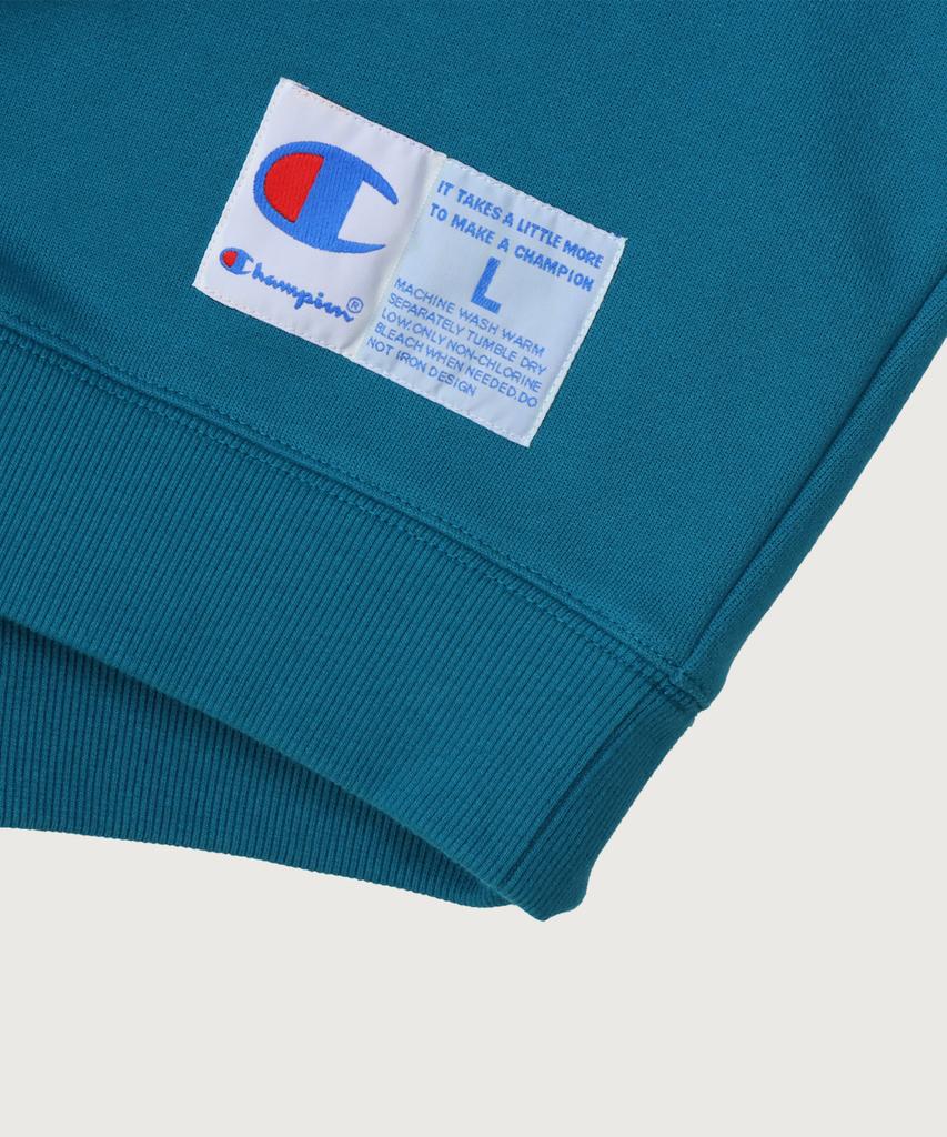 CHAMPION C Logo Oversized Jog Tag Sweatshirt Blue Green