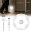 Светодиодный ночник с датчиком движения, USB перезаряжаемый ночник для кухонного шкафа, гардероба, лестницы, беспроводной светодиодный светильник для шкафа
