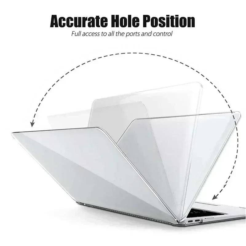 2026 Хрустальный чехол для ноутбука для Macbook Air 13.6 M4 15 M3 Pro 14 M5 M2 M1 16 дюймов Mac Book Neo 13 A3404 Ультратонкая сменная крышка