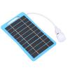 Solar Panel with Light Handle Blue 5V 5W USB Portable Solar Panel Charger for Outdoor Camping