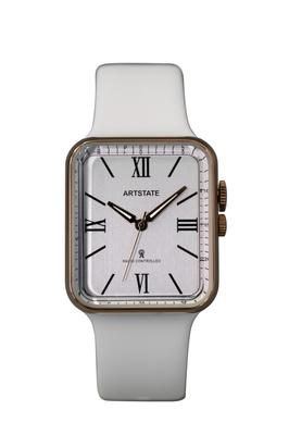 Мужские радиоуправляемые часы TPU Square Long Life [ARTSTATE AS3260], ремешок, циферблат, (WHITE)