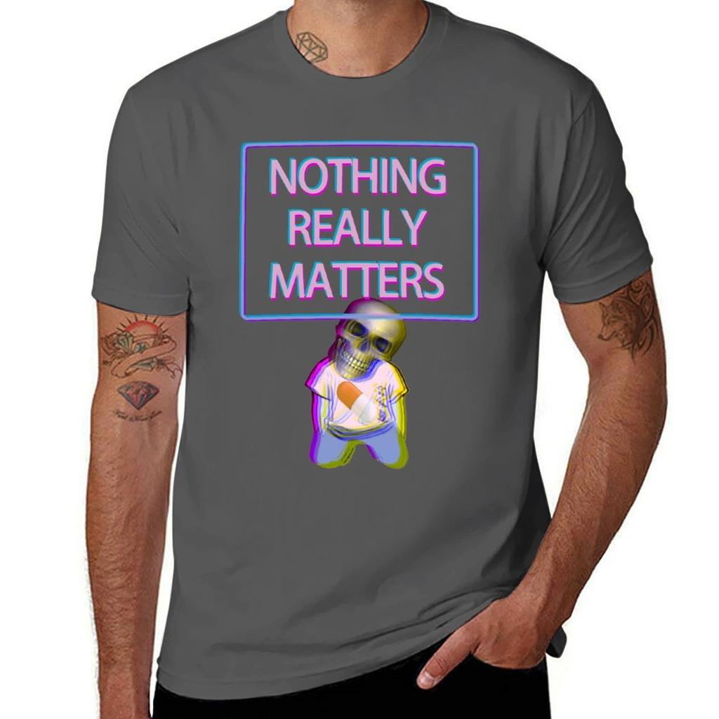 Nothing Really Matters Paranoid Vaporwave Aesthetic Design Tshirt T Shirts For Unisex Slim Fit Tshirt