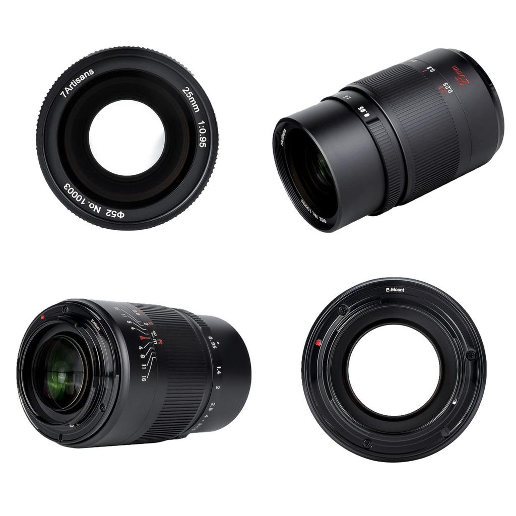 7artisans 25mm Camera Interchangeable Lens Large Aperture Wide Angle Lens for Canon Mount M5 M6 M10 M100 M50 Camera F0.95 APS-C EOS-M Eos-M1 Eos-M2