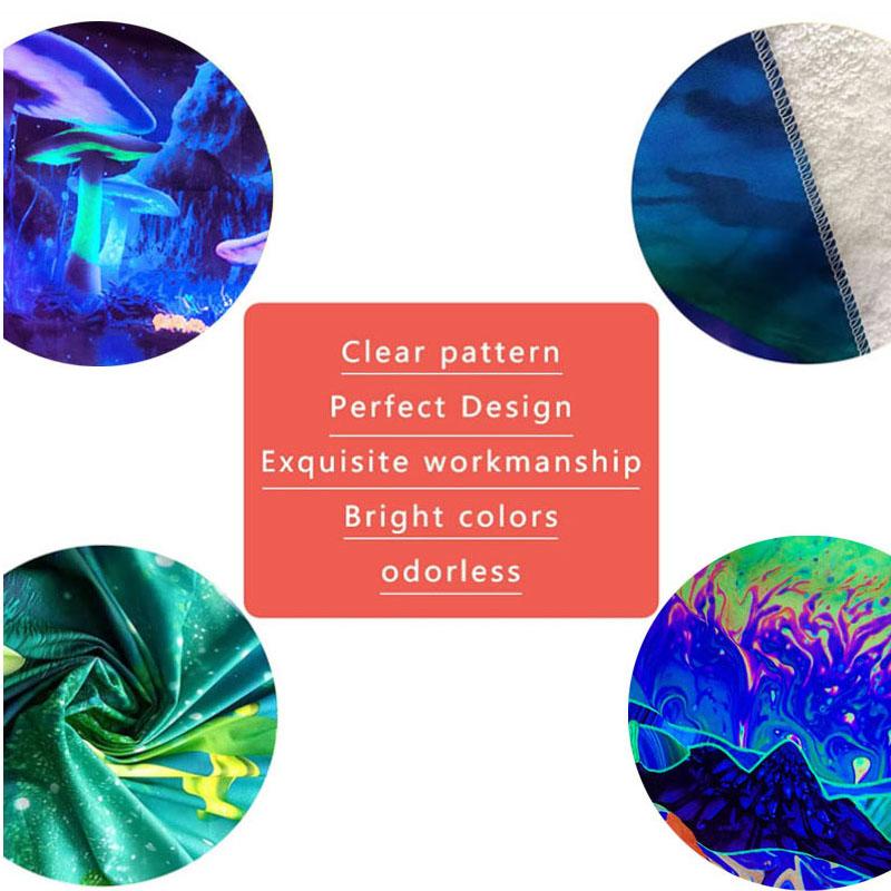 Флуоресцентный грибной гобелен фон светящийся настенный художественный домашний декор