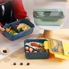 Shatter-resistant Portable Heat Resistant Reusable Microwaveable Bento Box for Work Bento Box
