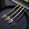 Stainless Steel Fruit Forks Pickle Forks Cocktail Salad Dessert Cake Forks Tableware for Banquet Party Seafood Dinner