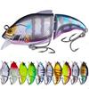 7.5CM/12G Multi-Jointed VIB Fishing Lure with Hooks Realistic 2-Section Swimbait Hard Artificial Bait Freshwater Saltwater Fishing Accessories