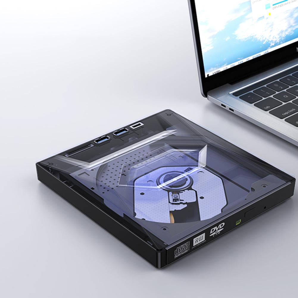 Usb 3.0 Type-c External Optical Drive Cd Dvd Writer High-speed 5 In 1 Multi-functional Optical Drive For Laptop