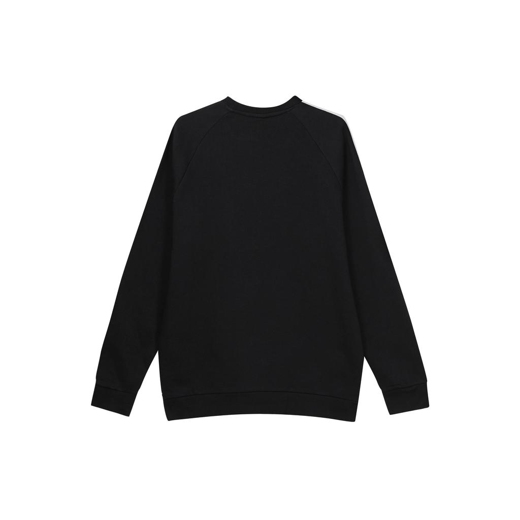 adidas Мужская флисовая толстовка с круглым вырезом Originals Trefoil Logo Three Stripes, черная GN3545
