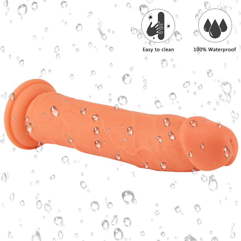 Устройство для женской мастурбации Без яиц Супермягкий силикон Экстрамягкий Мягкая имитация члена Большая вагина