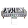 All Cotton Fabric Anti Slip Sofa Mat Black and White Minimalist Modern All-season Universal Full Cover Sofa Towel Sofa Cover