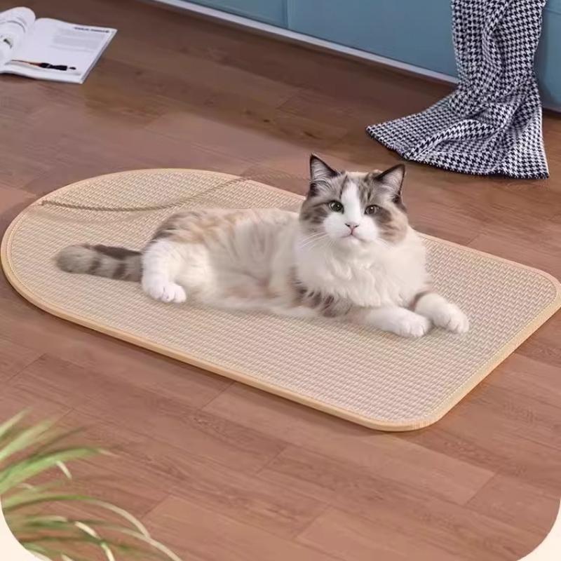 3-in-1 Sisal Cat Scratch Board Wall Mounted Vertical Wear-resistant and Anti Cat Scratch Pad Sofa Protection Sticker Scratch Pads with Balls 1pcs