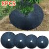 Woven Tree Mulch Ring Weed Mats Barrier Landscape Fabric Reusable for Gardening Control Root Protection Cover