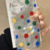 Transparent Polka Dot IMD Mobile Phone Case Soft Shell Lanyard for Apple 12 Four-corner Lanyard for IPhone15promax Case