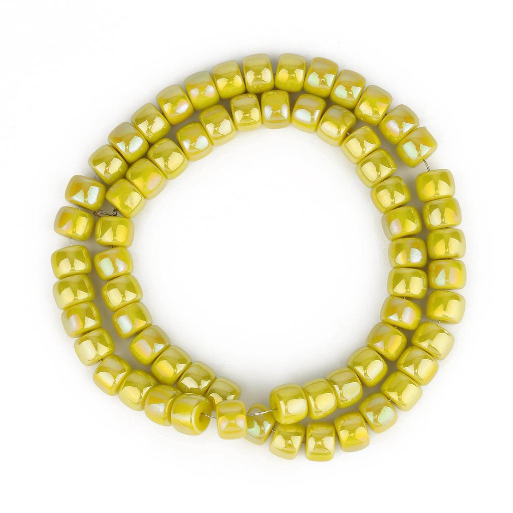 Natural AB Color Glass Crystal Multicolor Cylinder Beads For Handmade Diy Bracelet Jewelry 8x6mm