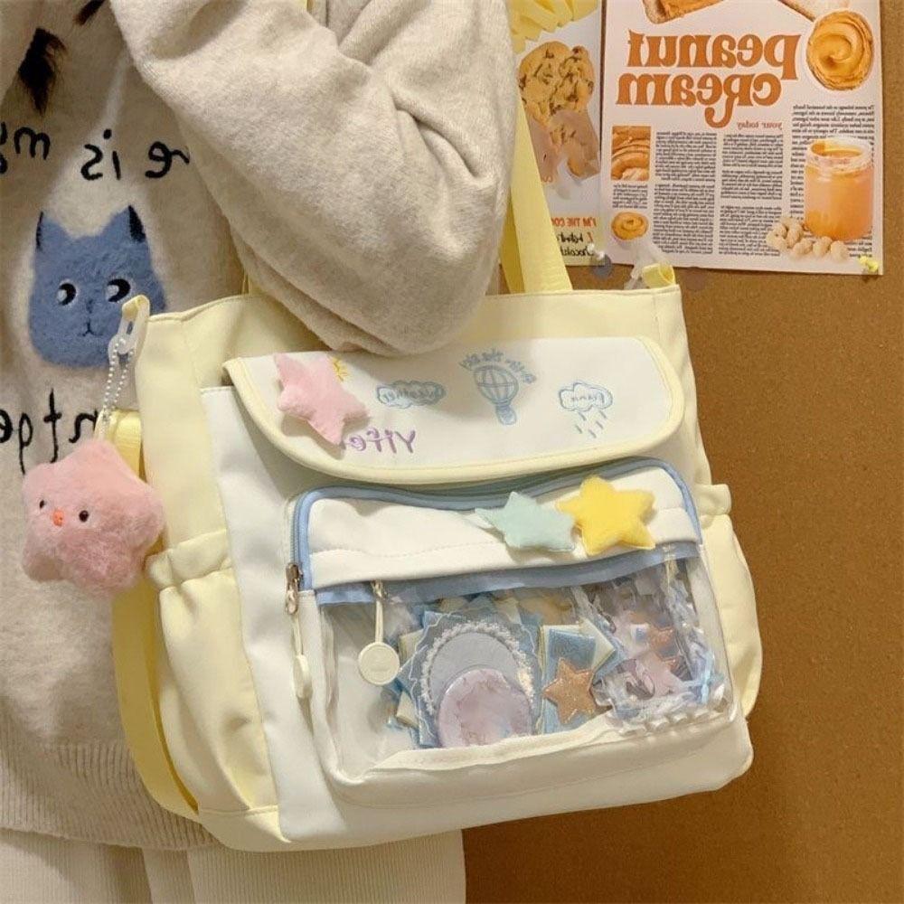 Sweet Student Crossbody Bag Large Capacity Y2K Anime Display Bag Cartoon Shoulder Ita Bag School