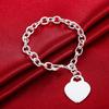 Браслет-подвеска из стерлингового серебра 925 пробы в форме сердца Свадебные модные украшения