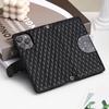 For iPhone 16 Pro Case Zipper Wallet PU Leather Rhombus Grid Phone Cover