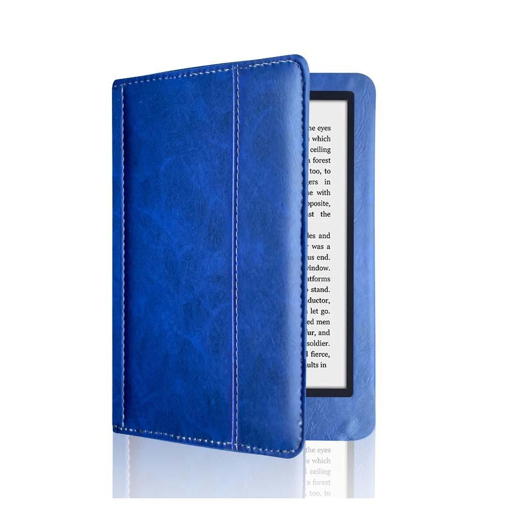 6 Inch E-Reader Case Leather Shell Premium Folio Cover for Kobo Glo