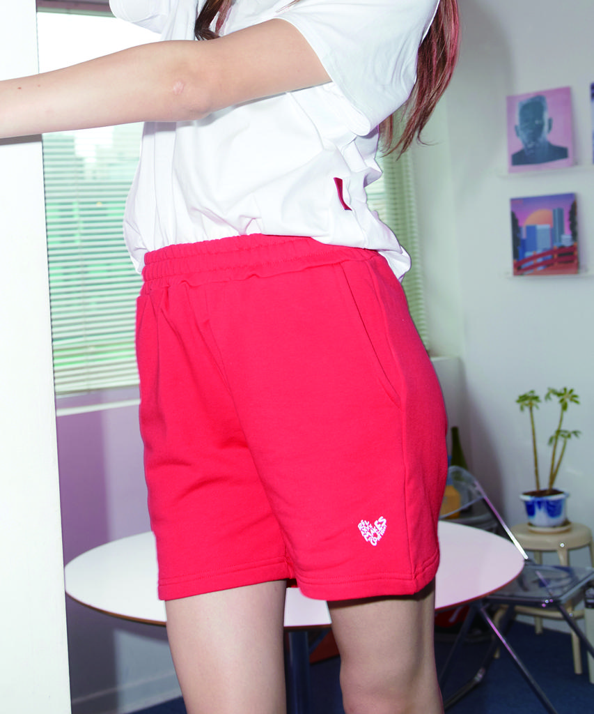 RXMC Melting Heart Sweat Shorts_Red
