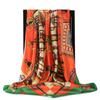 New Print 90X90CM Luxury Shawls Four Seasons Fashion Silk Scarves Popular Sunscreen Bandannas Europe And America Square Kerchief