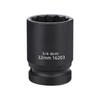 3/4Inch Drive Impact Wrench Socket 12 Point Drive Shaft Tool Power Socket for Heavy Duty Use Auto Repair Easy Removal