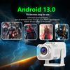 Bt Remote ISMARTX11S Mini Projector LED WHITE Android 13 1GB 8GB 4K Decoding Support WiFi6 Built-in Speakers Portable LCD