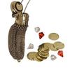 Кошелек для монет Yousheng Chainmail Mesh, винтажный двойной сетчатый держатель для монет с закручивающейся крышкой, коллекционный кошелек в викторианском стиле