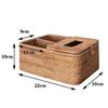 Simple Style Handmade Rattan Tissue Box Toilet Paper Cover Dispenser for Bathroom Home Office Hotel Napkin Storage Container