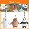 We Bare Bears Plush Keychains Grizzly, Ice Bear, And Panda Options!