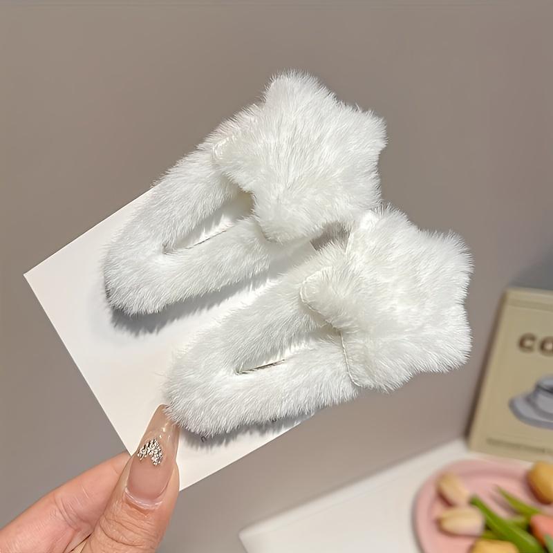 Plush Star Decor Hair Clips Autumn And Winter Hair Accessories Gift for Eid, Ramadan